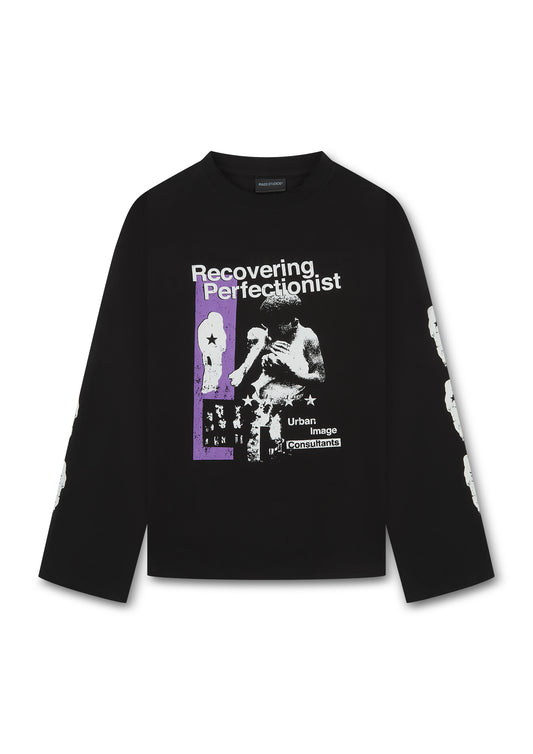 RECOVERING PERFECTIONIST L/S TEE (BLACK)